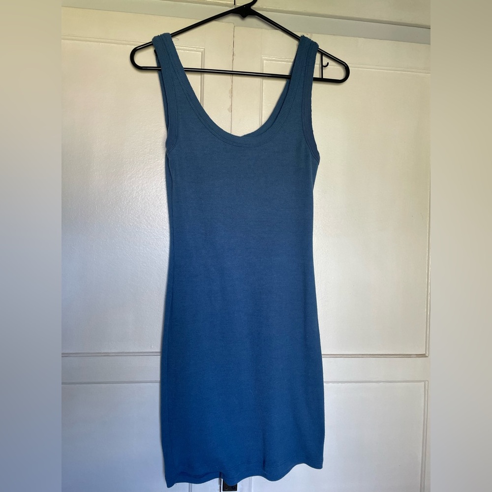 Fashion Nova Ribbed Blue Dress